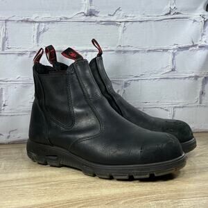 Redback UBBK Easy Escape Steel Toe Black Leather Slip On Boots Men's Size 12